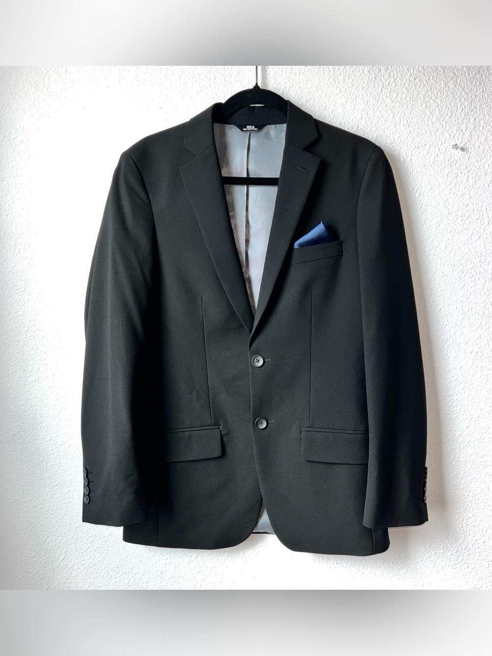 J.M. Haggar Men's Black Slim Fit Suit Jacket Blazer Size 36R Business Office